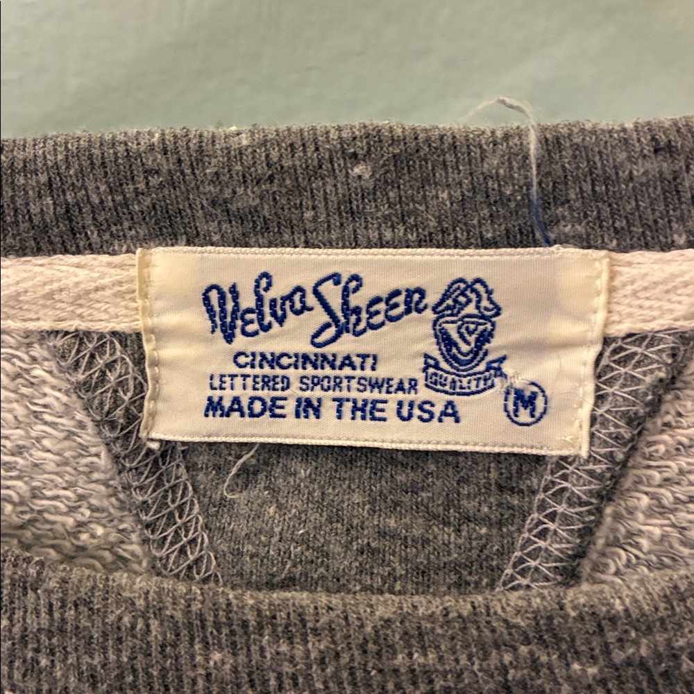 Gray Short Sleeve Sweatshirt Velva Sheer - Picture 3 of 7